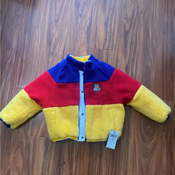 $235 Polo Ralph Lauren Reversible Color Blocked Stripe Bomber Jacket - SZ 4/ 4T - Picture 5 of 11